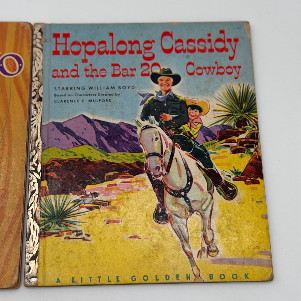 Vintage 1950 Hopalong Cassidy and the Bar 20 Cowboy Little Golden Book A Edition